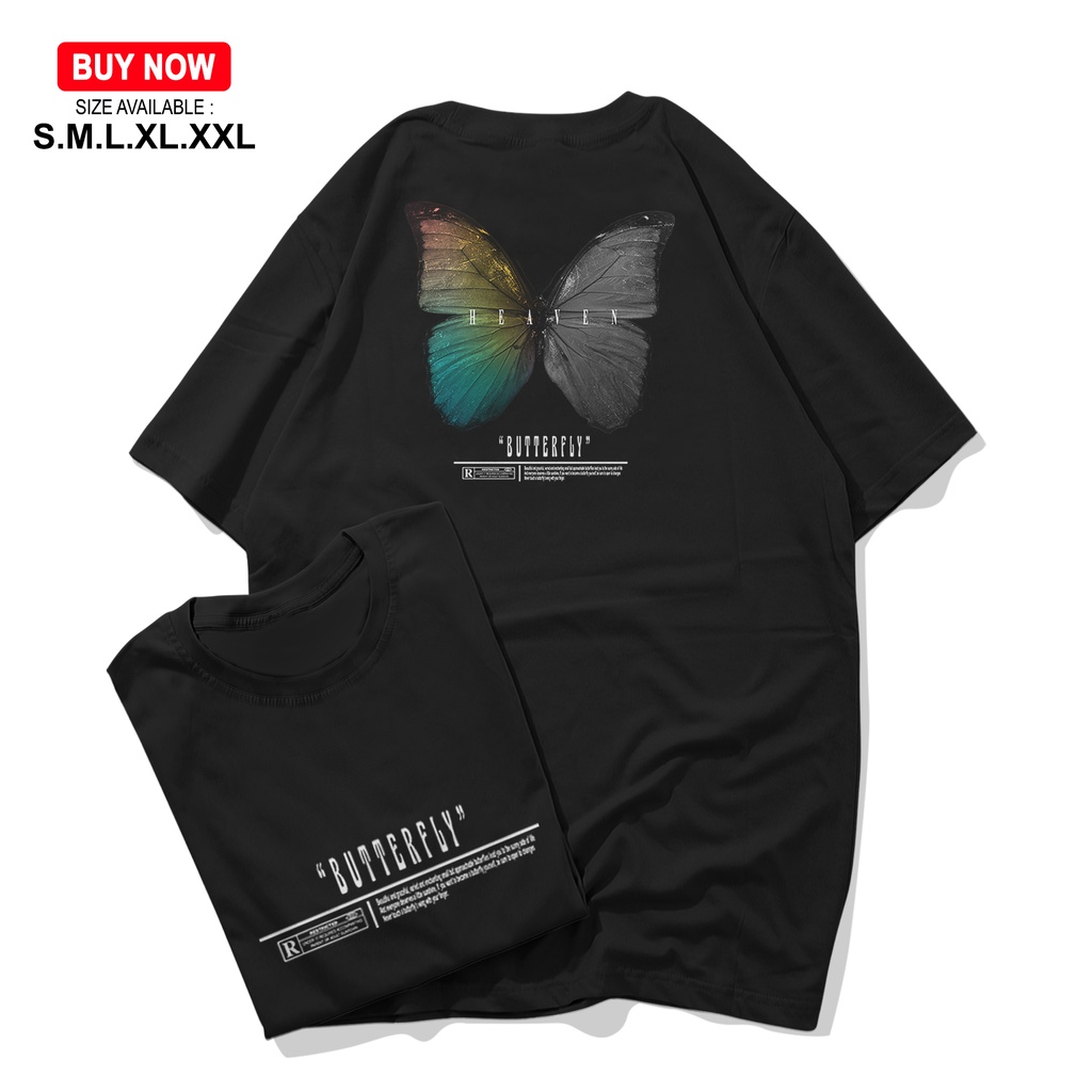 KAOS BUTTERFLY " HEAVEN " | TSHIRT | KAOS | VIRAL | KAOS BUTTERFLY STREETWEAR | ORIGINAL