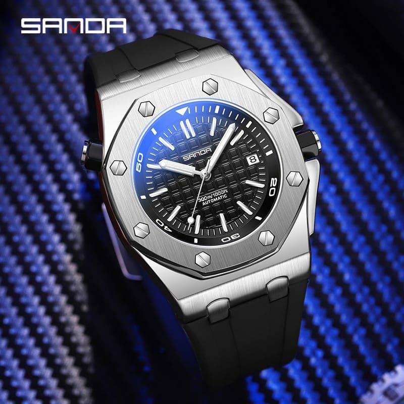 VIRAL SANDA 7032 Jam Tangan Pria Analog Chronograph Tali Silicone Luminous Display