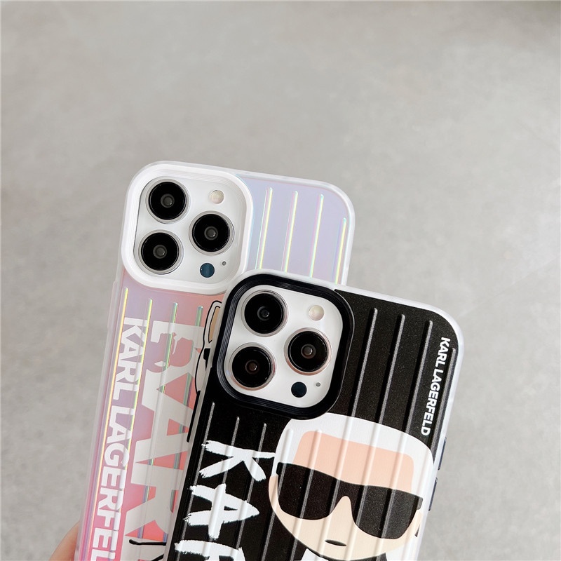 Carl Casing Soft Case IPhone 14 / 13 / 12 / 11 Pro Max Warna Laser Macaron Berkilau