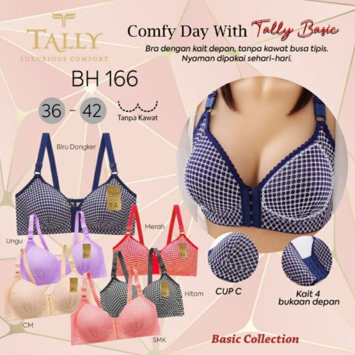 NEW Bh Tally 166 Kait Depan | Bra Kait Depan - Ungu, 36