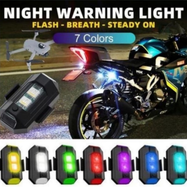 Lampu LED Kedip Pesawat RGB Lampu Strobo Mobil Sepeda Motor LED RGB