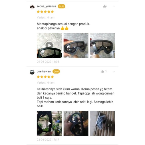 Kacamata Goggles Ski Tactical Sepeda Motor Pelindung Mata Lensa Wide Murah
