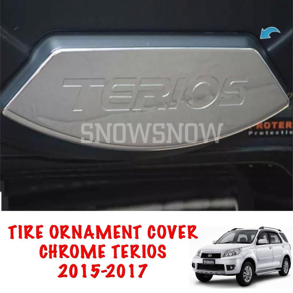 Tire Ornament Terios 2015 2017 List Cover Ban Belakang Chrome