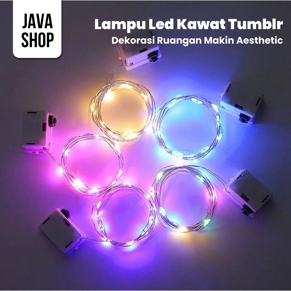 JAVASHOP Lampu Led Kawat Hias Mini Tumblr Dekorasi Outdoor Indoor