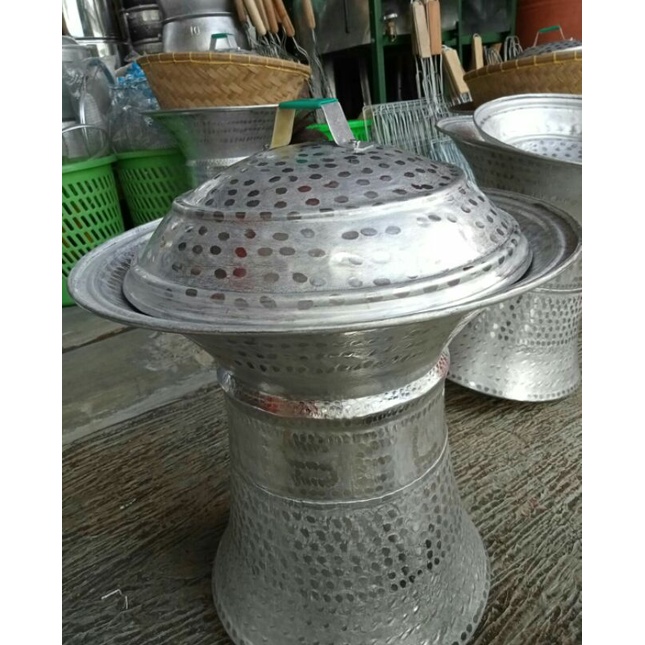 Seeng dangdang almunium+tutup fre kukusan bambu