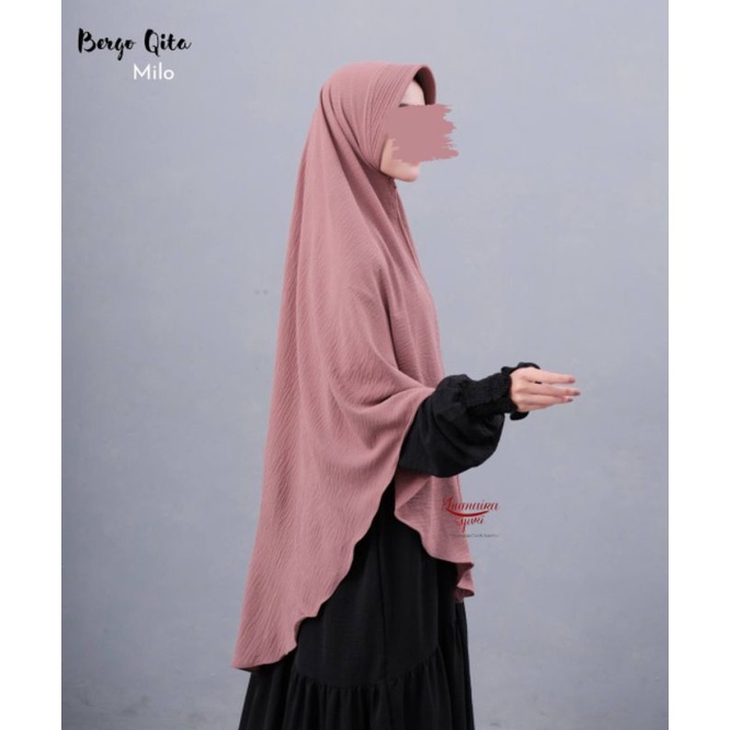 Bergo Qita Khumaira syari | FK Your Me Khumaira FK instan daily crinkle Khumaira |Bergo daily crinkle