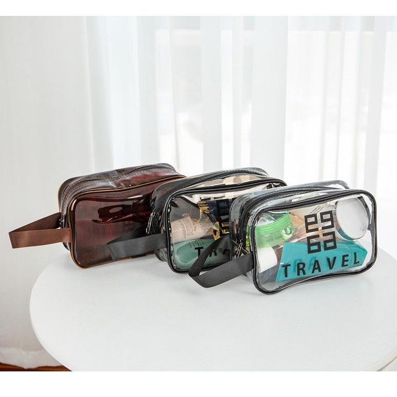 Tas Kosmetik Travel Tas Make Up Anti Air Washbag Transparan Anti Air Tas Pouch Kosmetik Traveling Sa