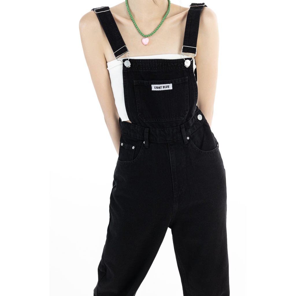 Overall Jeans Wanita Hitam / Celana Kodok Jeans Wanita /Jumpsuit Jeans Wanita (realpict)