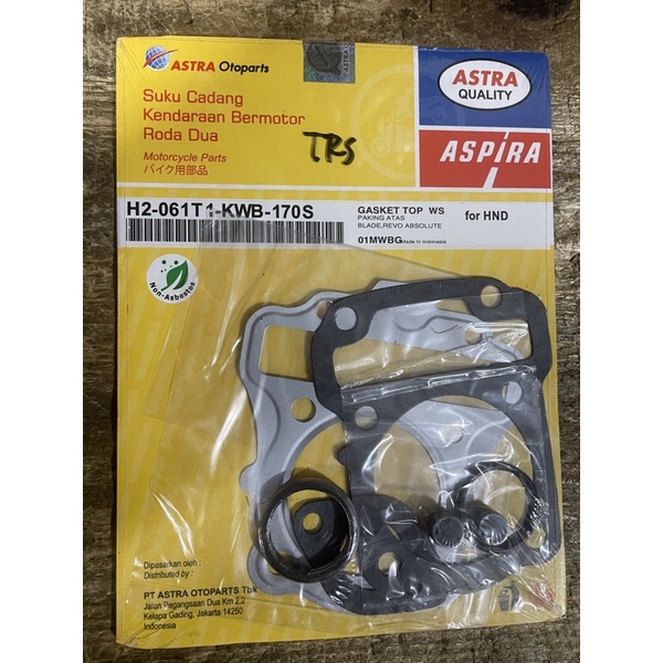 PAKING TOPSET ASPIRA HONDA REVO ABSOLUTE - BLADE KWB