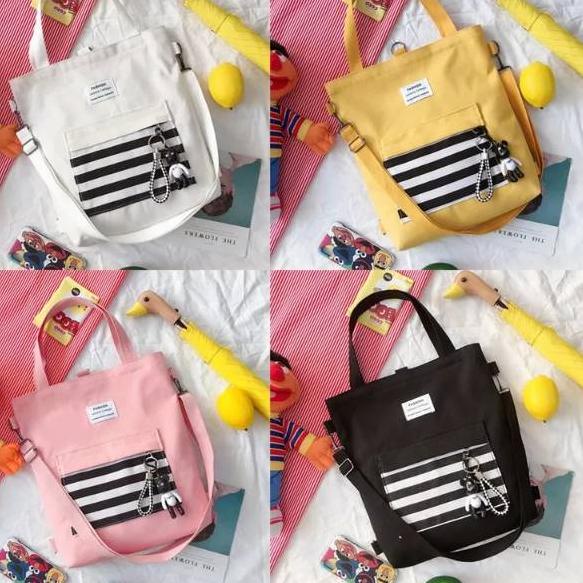 ➽Murah TAS AMELIA TOTE BAG SALUR - Tas Tote Bag Wanita Multifungsi Bisa Selempang dan Ransel