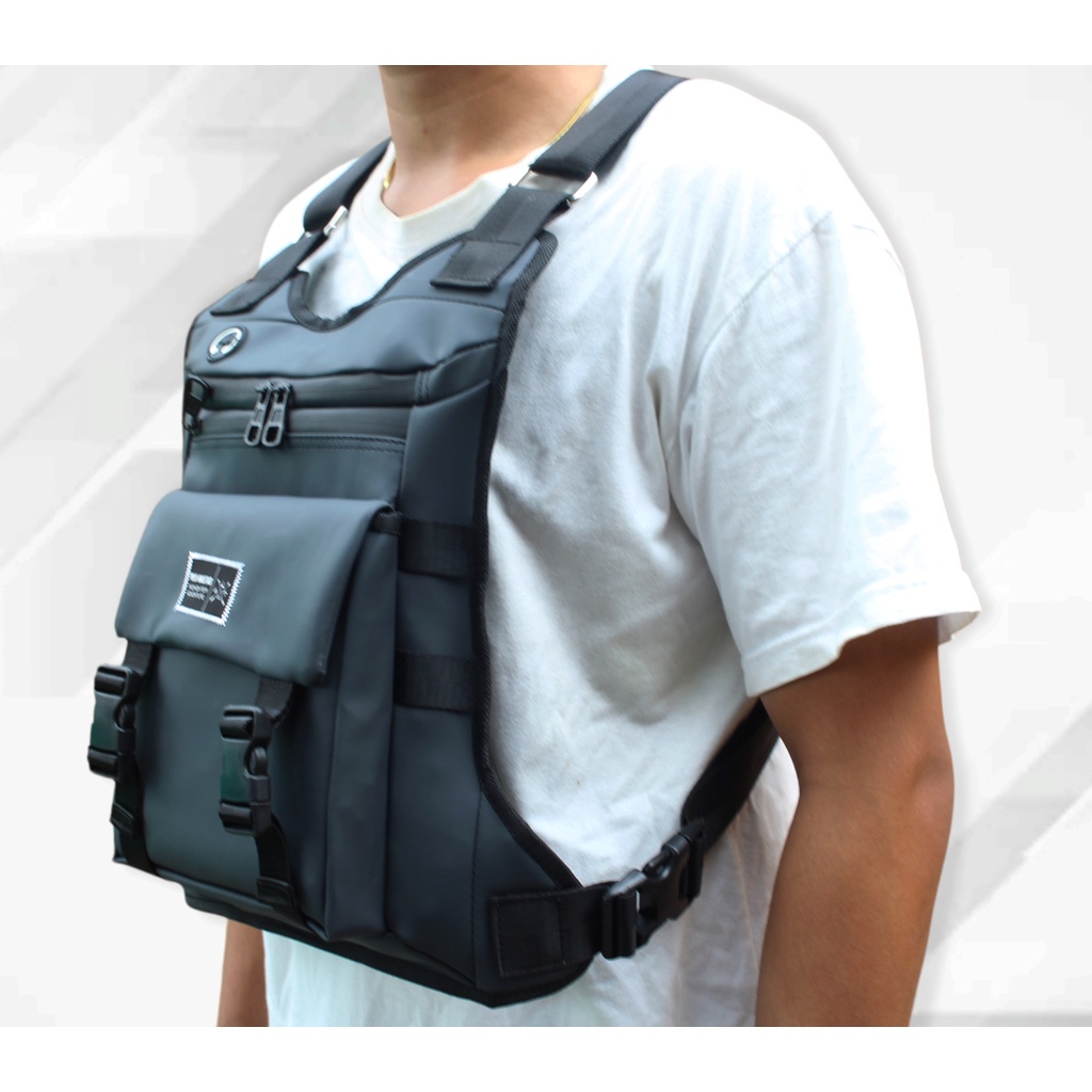 Tas Dada Jumbo ANTI AIR Original Polo Amstar Bahan Ballon Tebal Waterproof Best Quality Tas Selempang Dada Tas Rompi Tas Tactical Chest Bag Chest Rig Bag