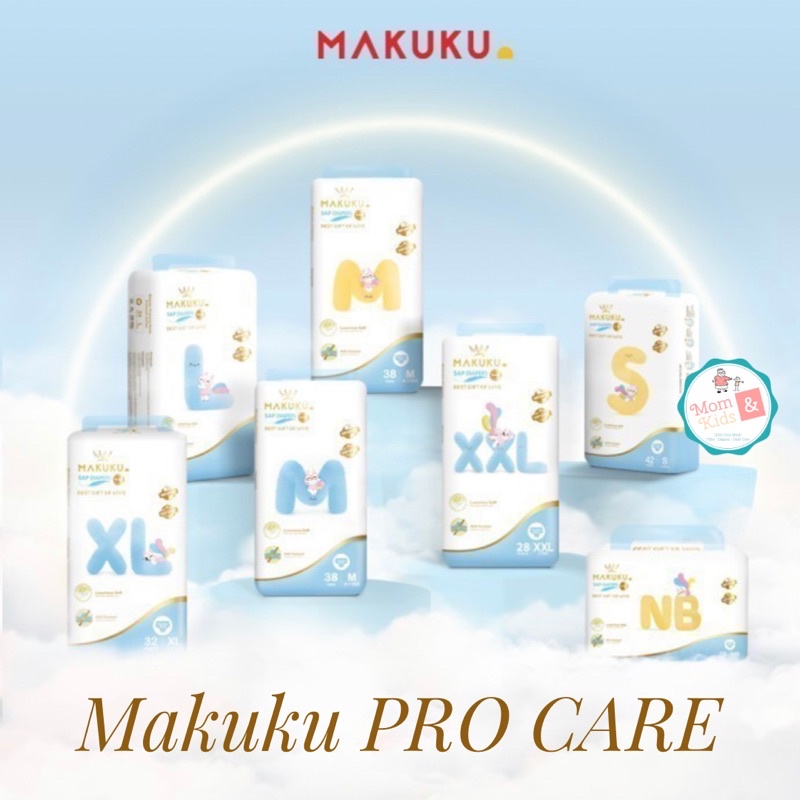 MAKUKU Air Diapers Premium PRO CARE Tape &amp; Pant | PROCARE Popok Bayi Perekat &amp; Celana