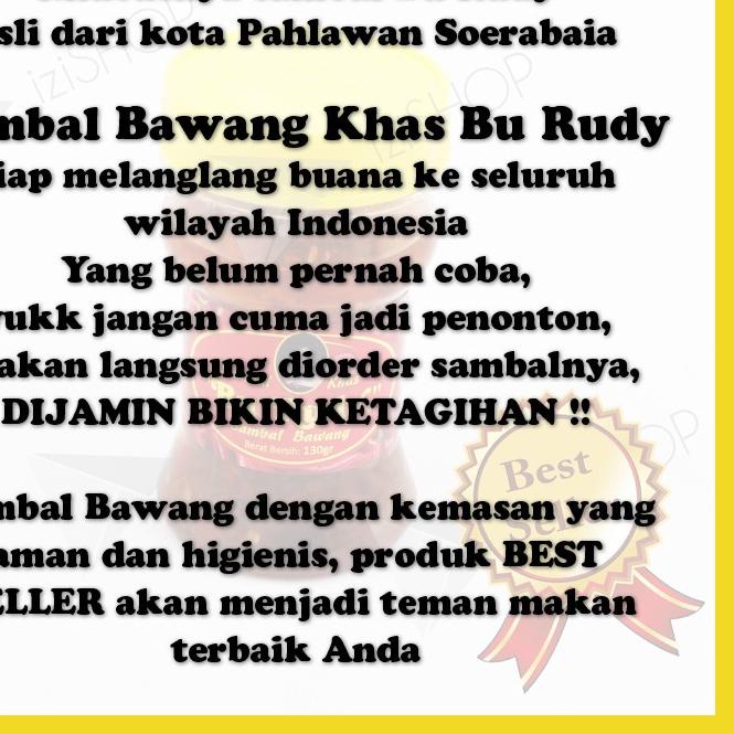

limited Edition✔️SAMBAL BAWANG FRESH dari depot Bu Rudy (botol tutup kuning)|RA6