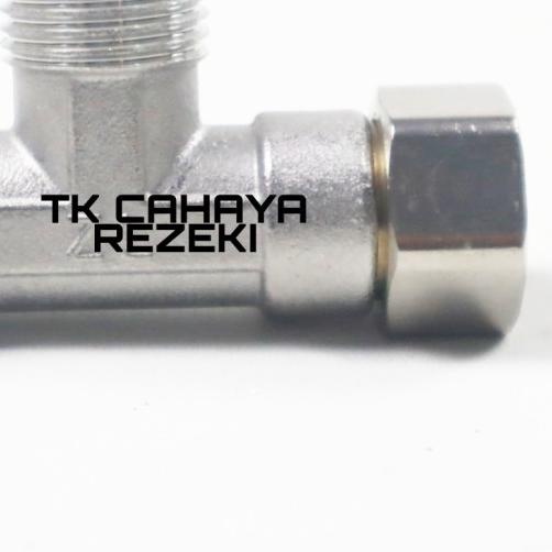 te closet/T cabang stop kran kloset sok drat luar dalam 1/"2 - BAHAN STAINLESS