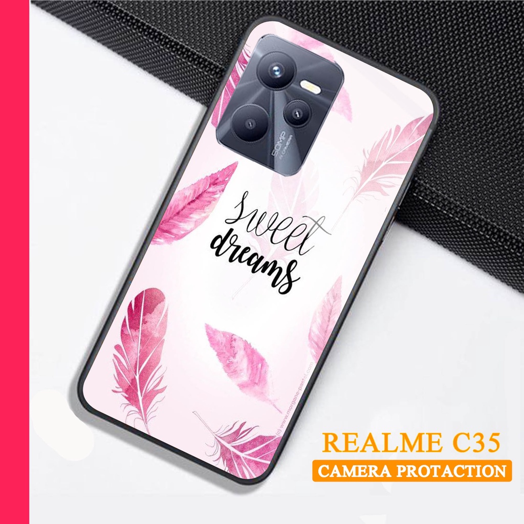 Softcase Glass Kaca REALME C35 - Case Handphone REALME C35 [T44]