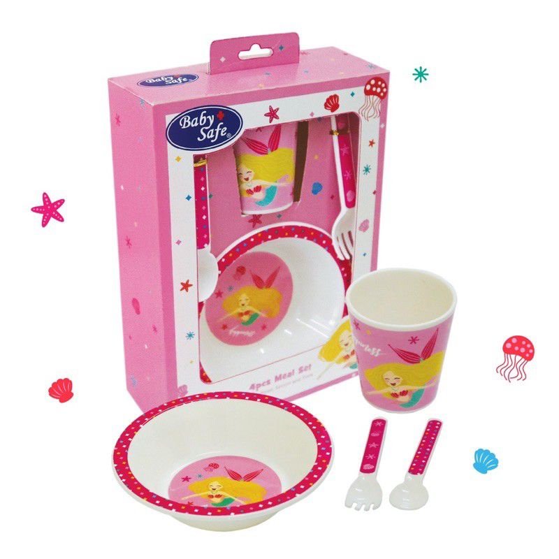 Baby Safe set meal Pink and Blue