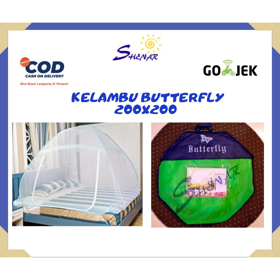KELAMBU TIDUR BUTTERFLY UKURAN 180X200, 200X200