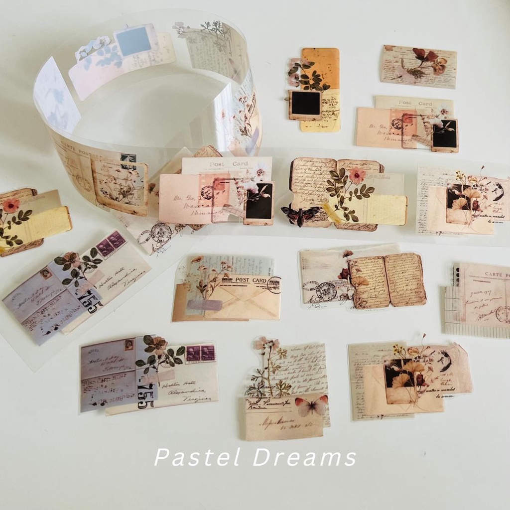 

Heartly Paper Old Letters PET Tape Sample