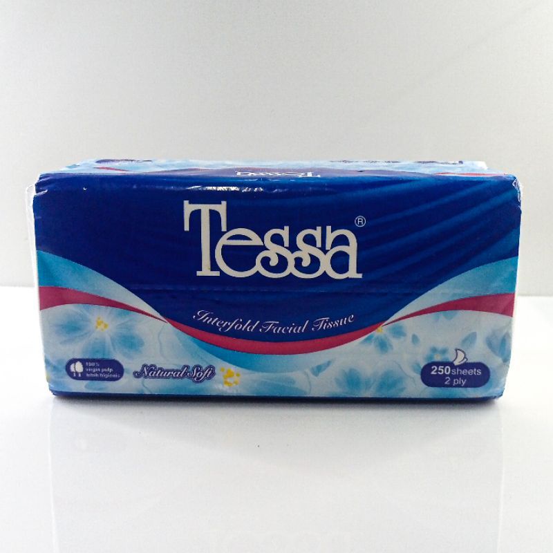 Tisu Wajah Tessa Isi 250Sheets 2ply Interfold Facial Tissue