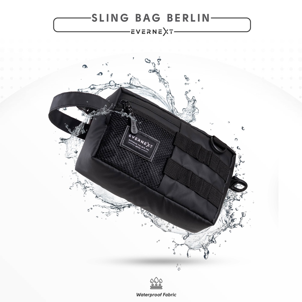 Tas Clutchbag Hitam Pria Tas Clutchbag Pria Multifungsi Slingbag Trendy Tas Selempang Bahu Hitam Polos Waterproof Premium Tas Handbag Remaja Kekinian