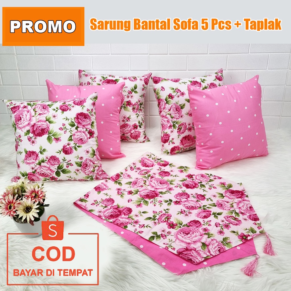 ✅COD Sarung Bantal Sofa Minimalis 40x40 Set Taplak Meja Dekorasi Ruang Tamu Perlengkapan Rumah