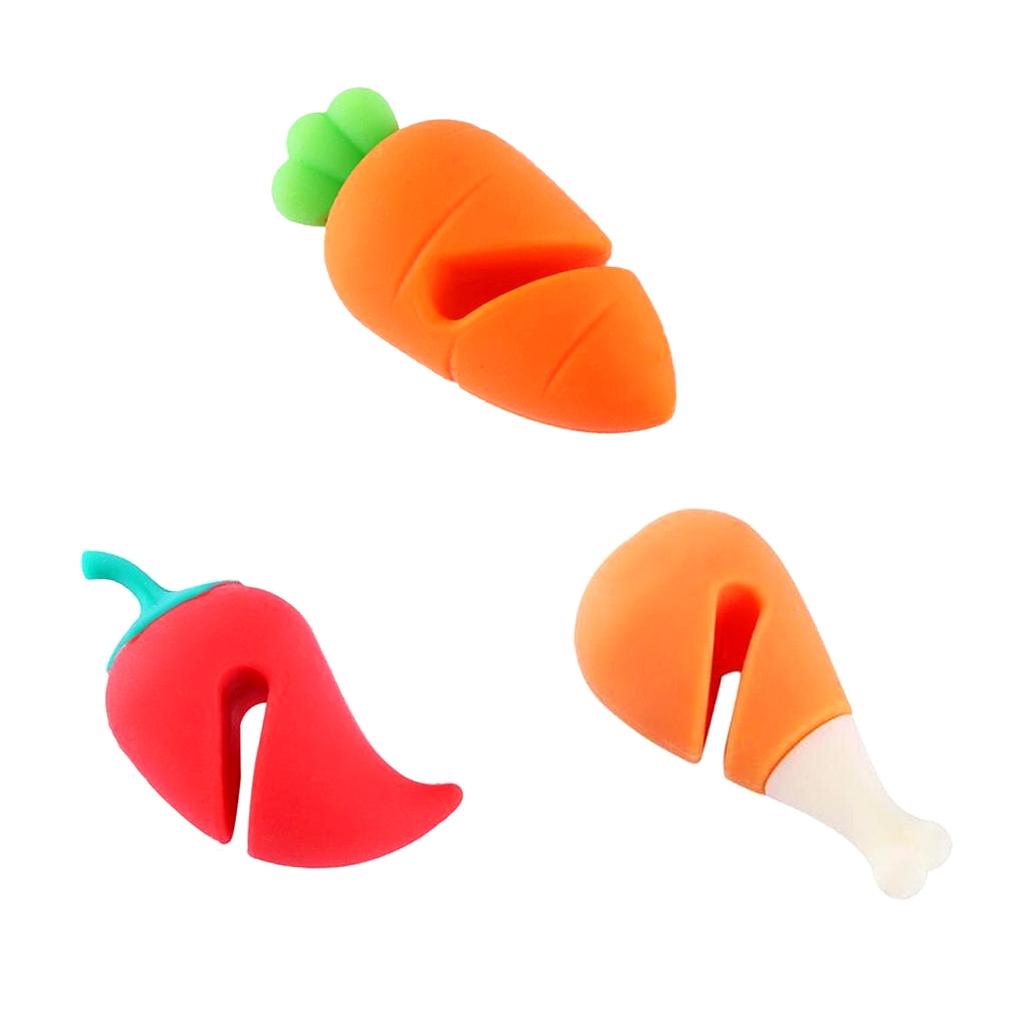 Anti Luber Holder Portable Reusable Washable Tahan Panas Menggemaskan Dapur Rak Anti Tumpah Aksesoris Wortel