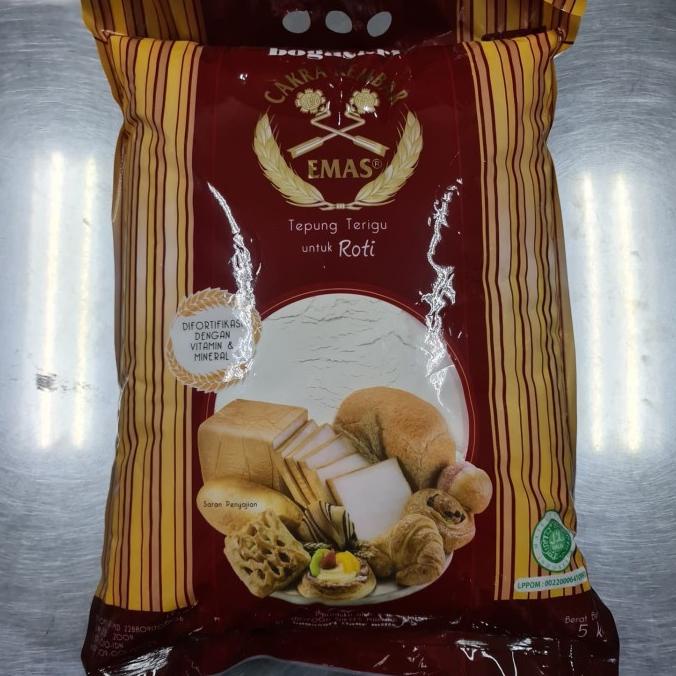 

[COD] TEPUNG CAKRA KEMBAR EMAS TERIGU PREMIUM PROTEIN TINGGI ROTI 5 KG [COD]
