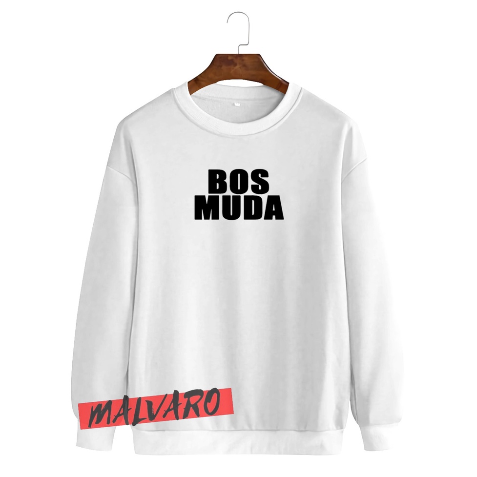 MALVARO-Sweater Crewneck / Crewneck Pria Wanita / Sweater Bos Muda