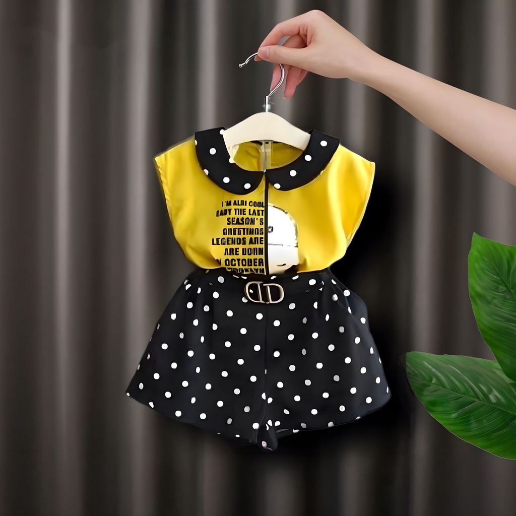 PROMO-SETELAN BAJU ANAK MOTIF ROK POLKADOT DEDE - FASHION BAJU ANAK PEREMPUAN USIA 6-10BLN 1-5THN - BAJU ANAK SANGAT CANTIK DAN LUCU - MODEL TERBARU KEKINIAN - TERPOPULER DAN TERHITS 2022 - DIPAKAI UNTUK BEPERGIAN DAN BERMAIN