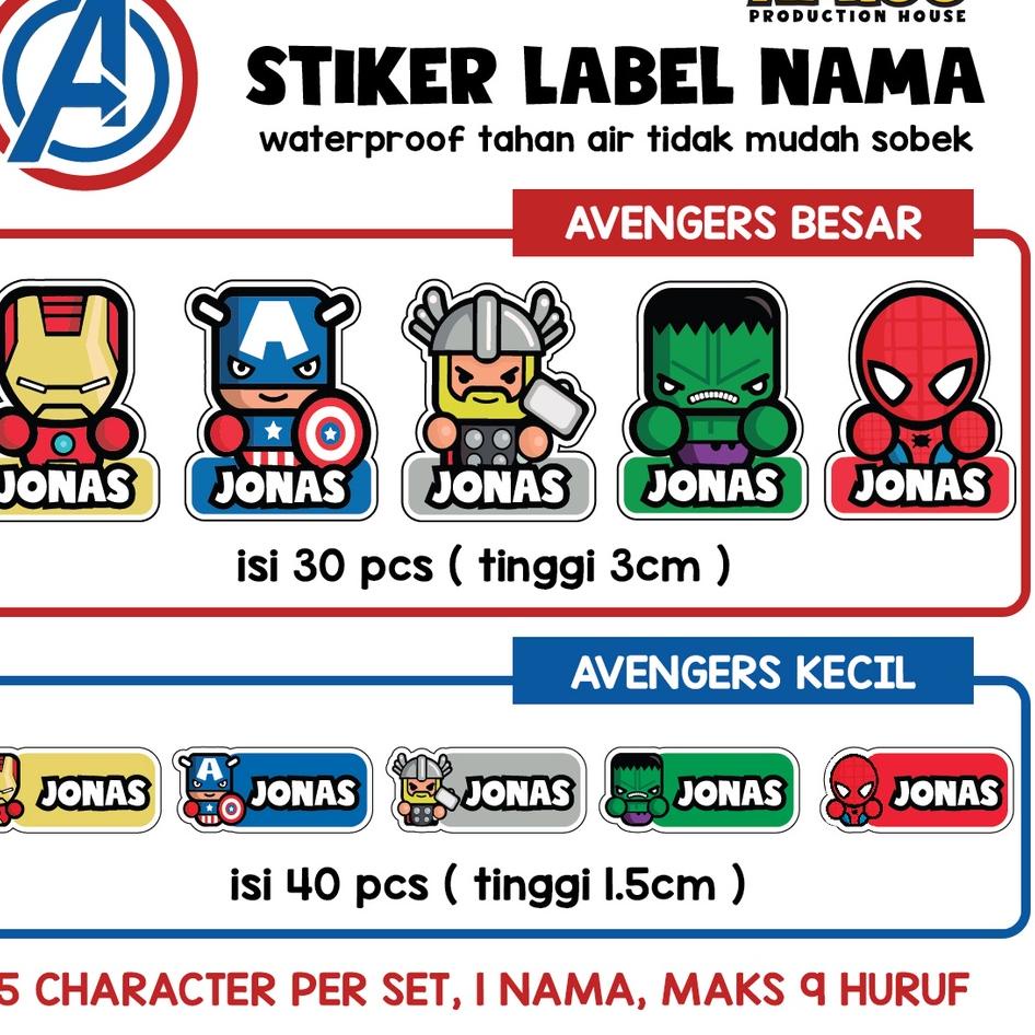 

Hati-hati Barang Palasu label nama anak Stiker gambar bt21 avengers princess minion my little pony princess harry potter kakao friend custom 웃 38