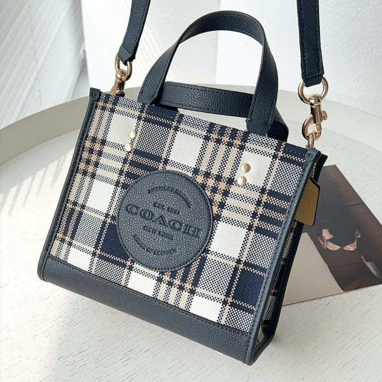 Tas Tote Coc  C8201 C8198 Dempsey Plaid Print Bag