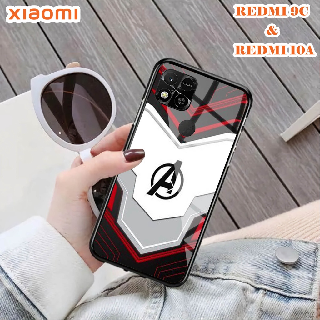 Softcase Glass Kaca REDMI 10A & REDMI 9C - Case Handphone REDMI 10A  REDMI 9C [T16].