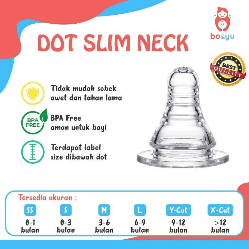 Dot Nipple Peristaltic SLIM NECK / Silikon Dot BPA FREE Peristaltic Plus Standar / Slim