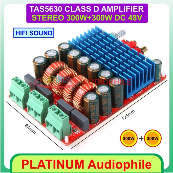 Wtb002 Tas5630 Amplifier Class D 2X300W Tas5630 Class D Amplifier Stereo Original