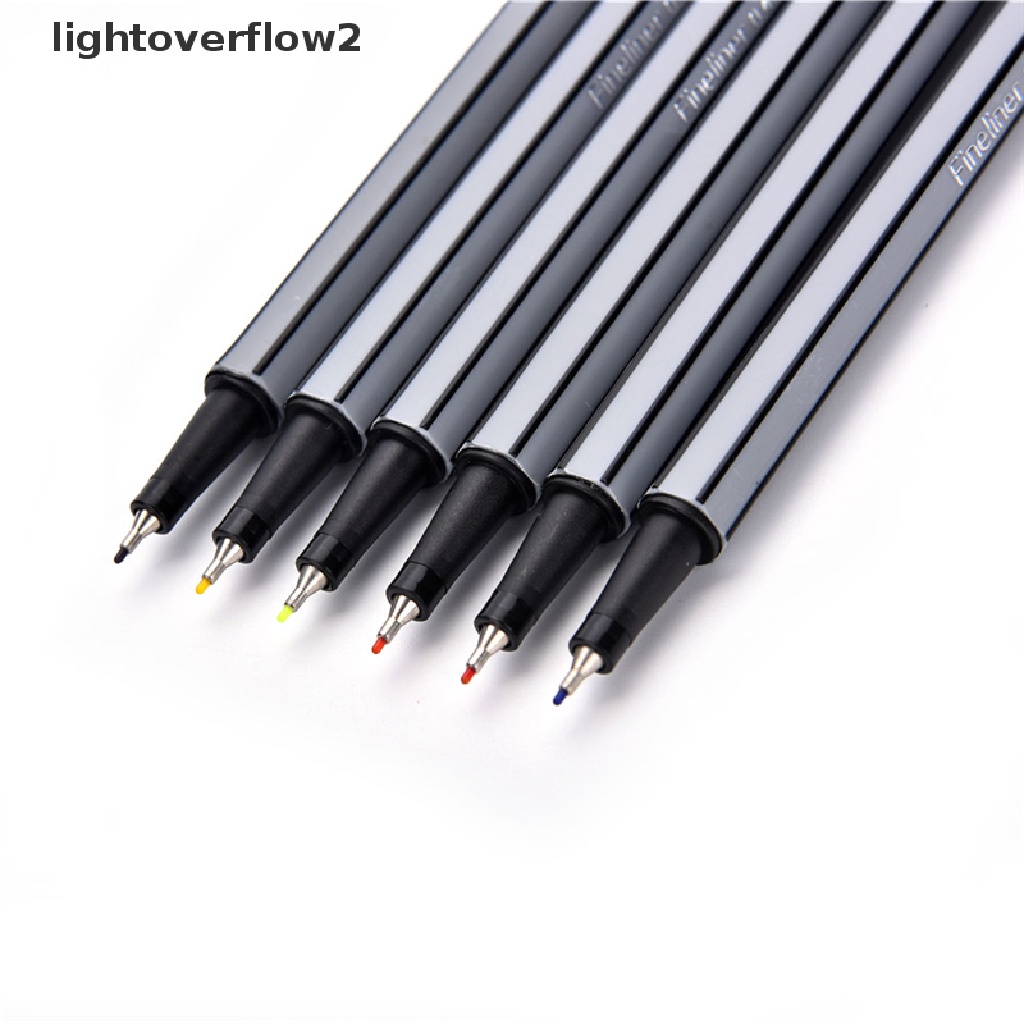 (lightoverflow2) 24 Pcs / Set Spidol Fineliner 0.4mm Kualitas Bagus