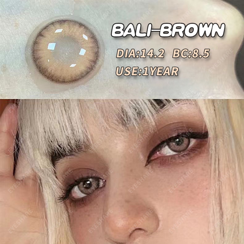 [✅COD]  Sepasang Softlens / Kontak Lensa berwarna soflen ukuran 14.0mm-14.5mm kecil softlens mata korea normal minus (0.00) GEM BRILLIANT BLUE /harian color