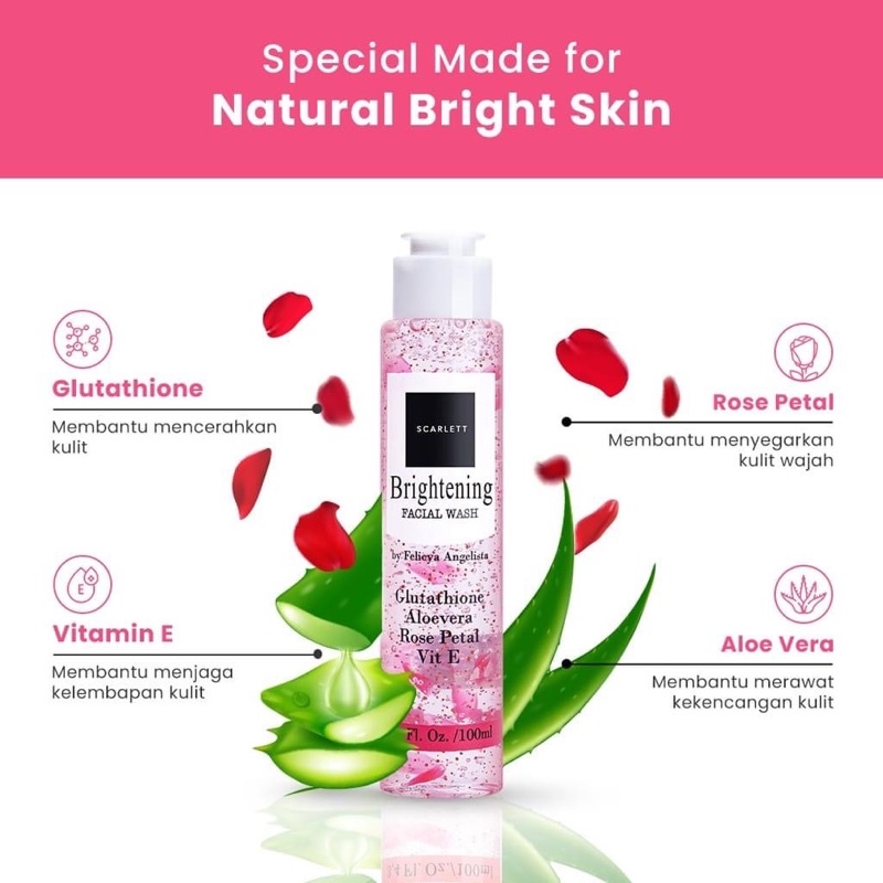 Scarlett Facial Wash - Pencuci Muka Scarlet Whitening By Felicya Angelista