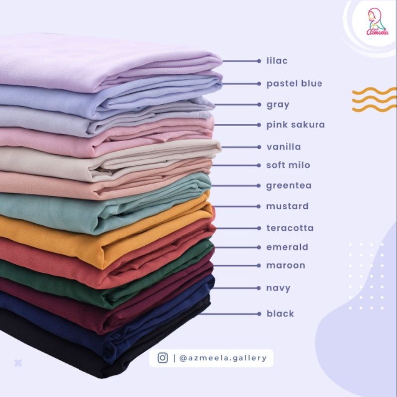 𝐀𝐙𝐌𝐄𝐄𝐋𝐀 - Cadar Tali 2 Layer Bahan Ceruty Baby Doll