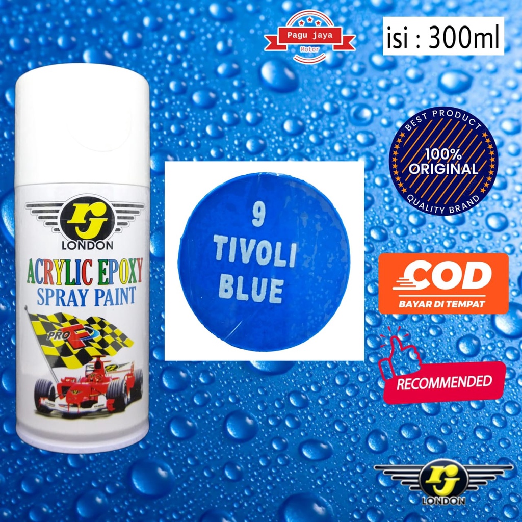 300ml pilok pilox tivoli blue biru rj london cat semprot spray paint