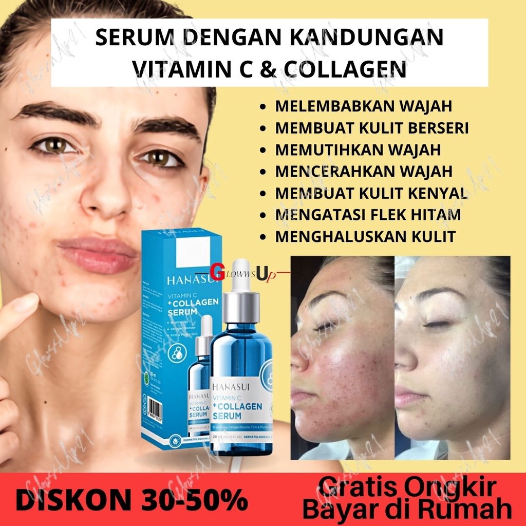 SERUM WAJAH HANASUI ANTI AGING SERUM VIT C COLLAGEN - SKINCARE WAJAH - PERAWATAN WAJAH