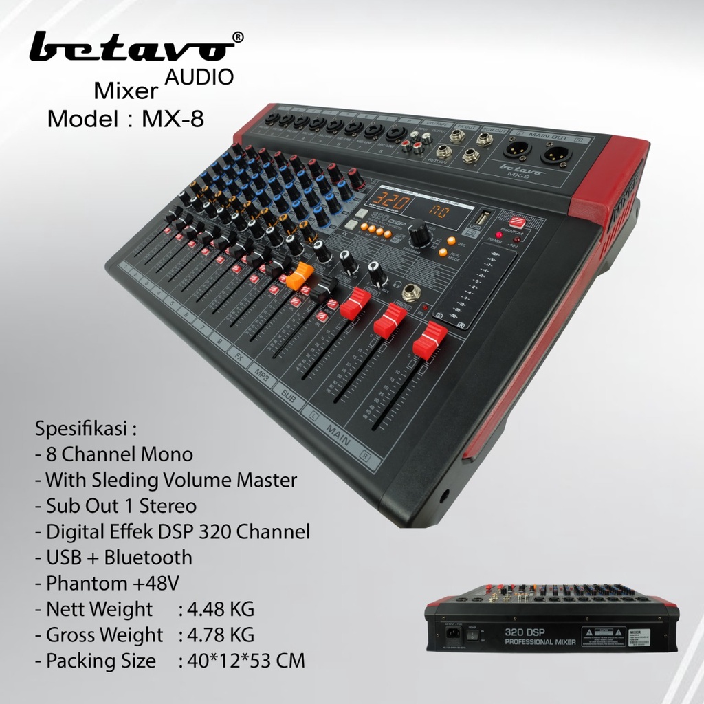 POWER MIXER BETAVO MX8 MIXER BETAVO MX 8