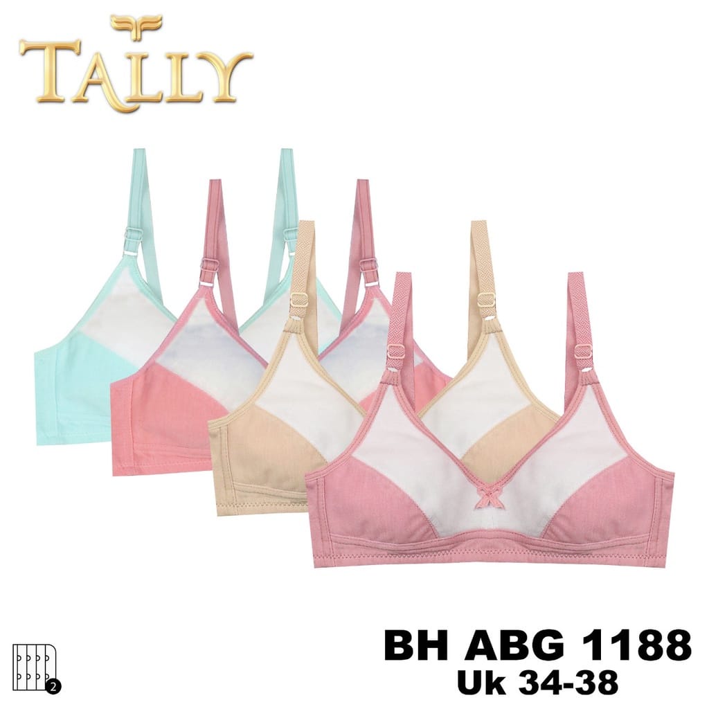 Bra Katun Remaja Busa Tipis Tanpa Kawat Cup A / BH Anak Sekolahan Tally BH 1188