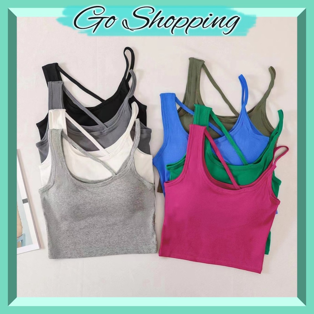 GO!BR923 TANKTOP TANGTOP BRA WITH CUP BH SINGLET WANITA IMPORT ATASAN WANITA SEXY COD