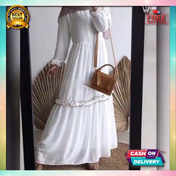 Gamis Fashion Wanita Syar`I Muslimah Gemis Perempuan Pesta Kondangan Dres Muslimah Sari Fashion Musl