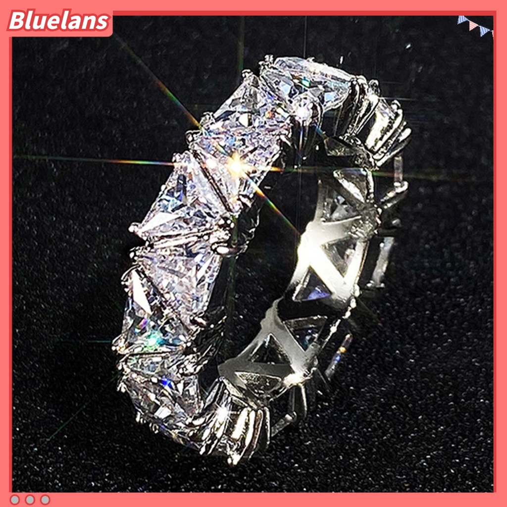 Cincin Wanita Bahan Tembaga Gaya Elegan Untuk Pertunangan