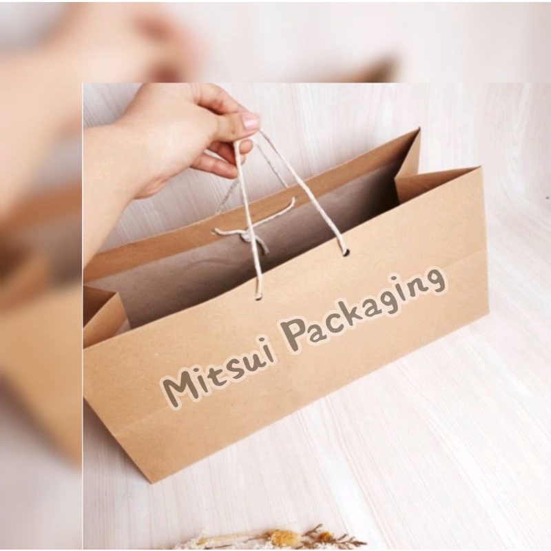 

Paper Bag Coklat Kraft Polos / Brownies Medium uk 30 x 15 x 15 cm