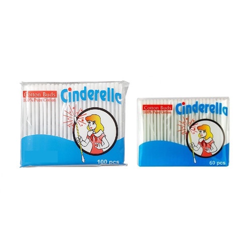 Kapas CINDERELLA Klip Ekonomi 60gr | Cinderella Cotton Buds Baby 50s - 60s - 100s - Korek Kuping - Selection