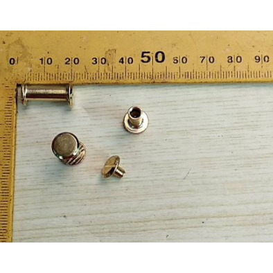 

Baut Jilid buku 15 mm (obeng minus) warna emas muda