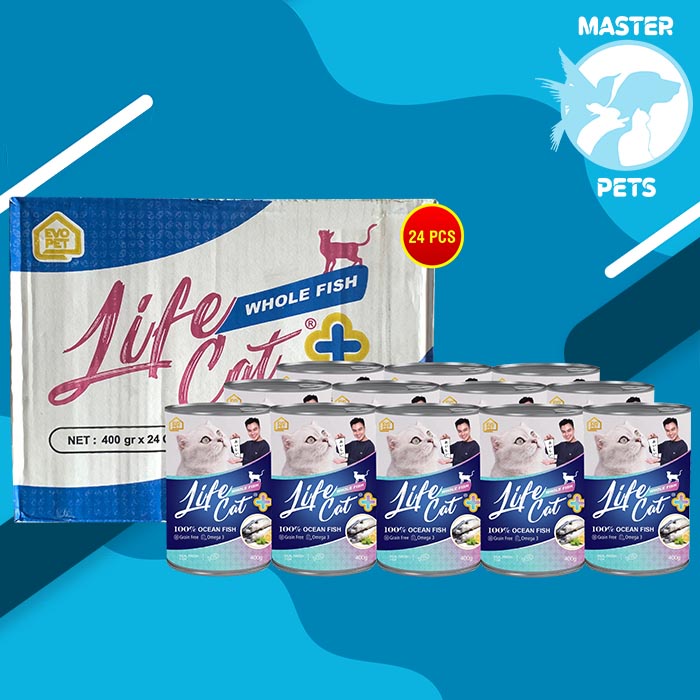 Makanan Kucing Life cat Plus Wet Food Kaleng Grosir Dus 24Pcs 400gr