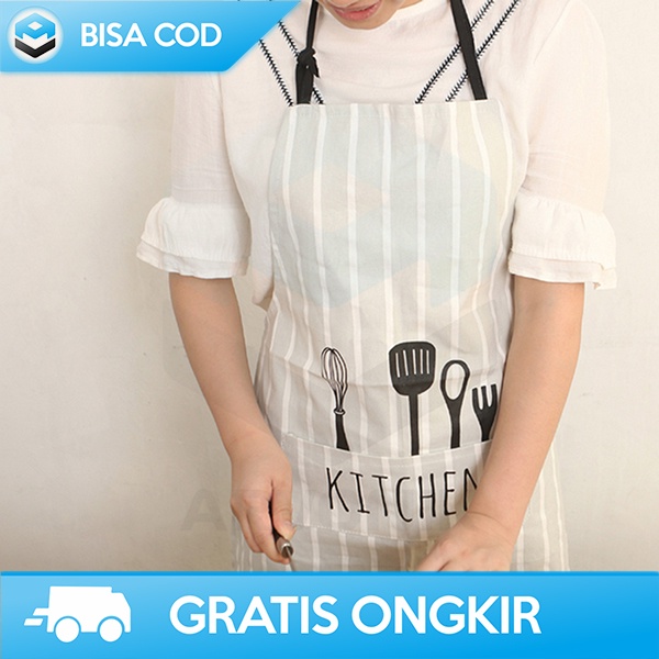 CELEMEK BARISTA APRON DAPUR KANTUNG STRAP PINGGANG NILON PROFFESIONAL